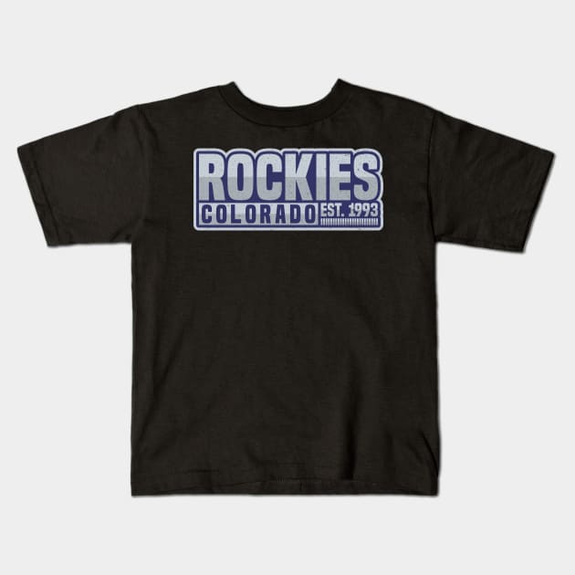 Colorado Rockies 02 Kids T-Shirt by yasminkul